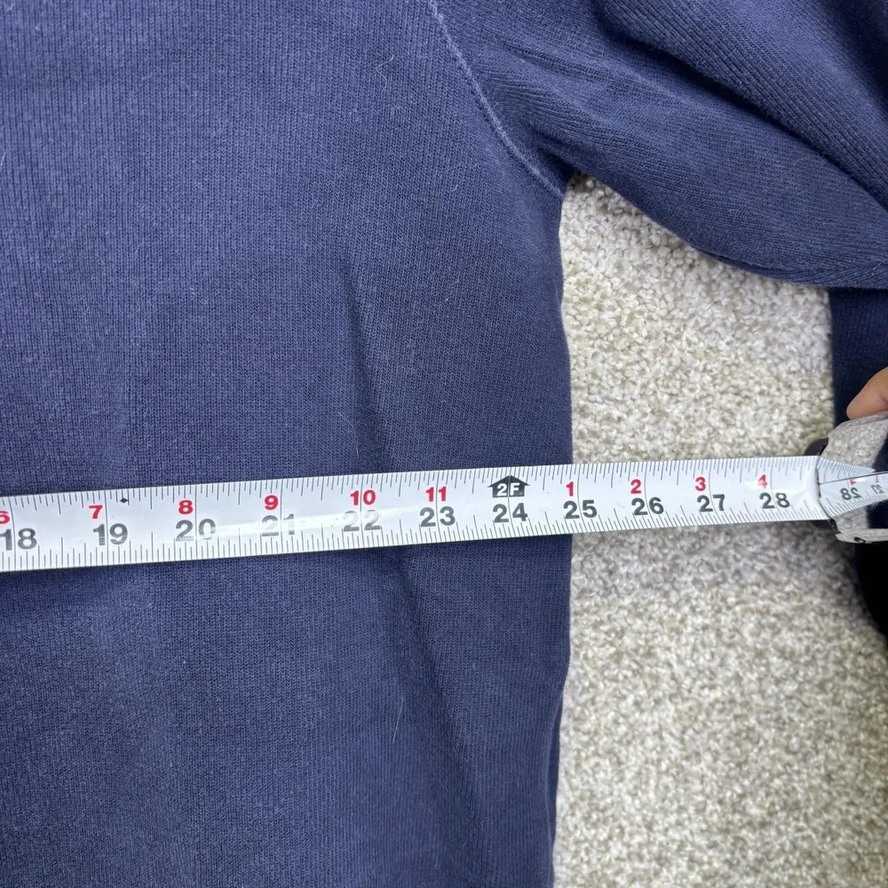 Polo By Ralph Lauren Sweater Mens XL Blue Cotton Quarter Zip Mock Neck Pullover